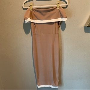NWT Boohoo Off the Shoulder Midi Dress